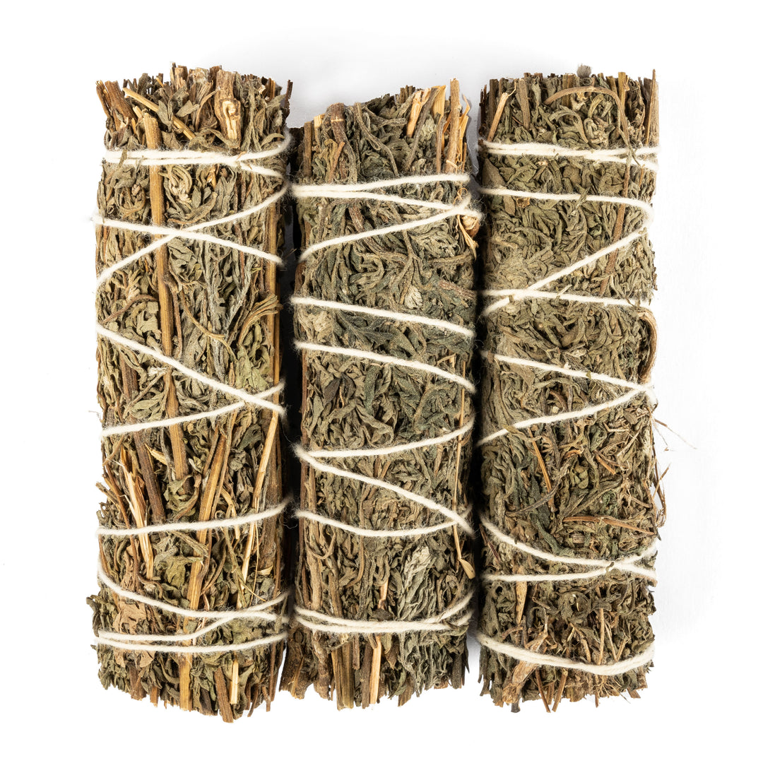 Mugwort incense bundles - 3 pieces for cleaning and protection